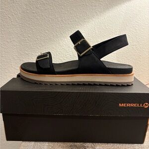 Merrell Black and Tan Sandals